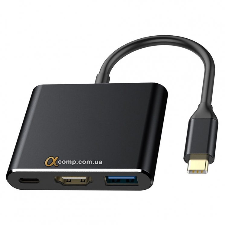 Адаптер Dynamode USB3.1 Type-C to HDMI/USB 3.0/USB Type-C до 4K HD 3840×2160