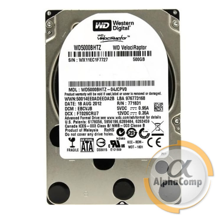 Жесткий диск 2.5" 500Gb WD WD5000BHTZ (64Mb/10000/SATAIII) БУ