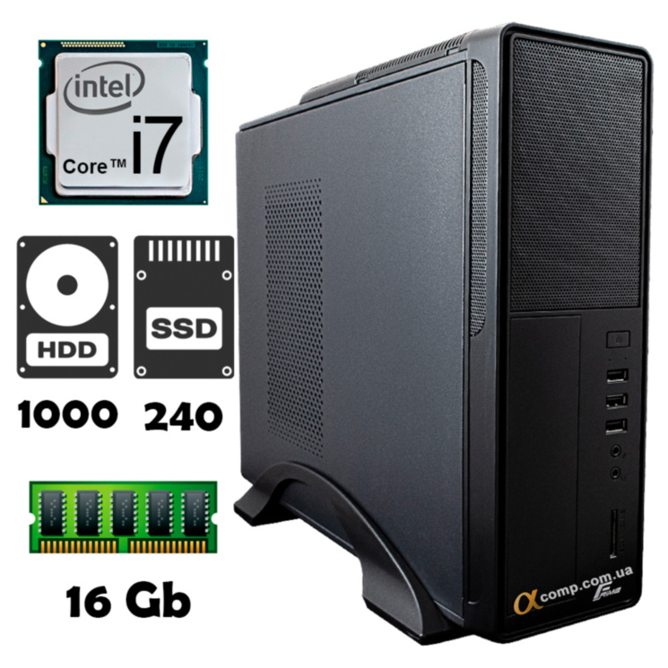 Компьютер AlphaPC P620 (i7-6700/16Gb/1Tb/ssd 240Gb) desktop renew