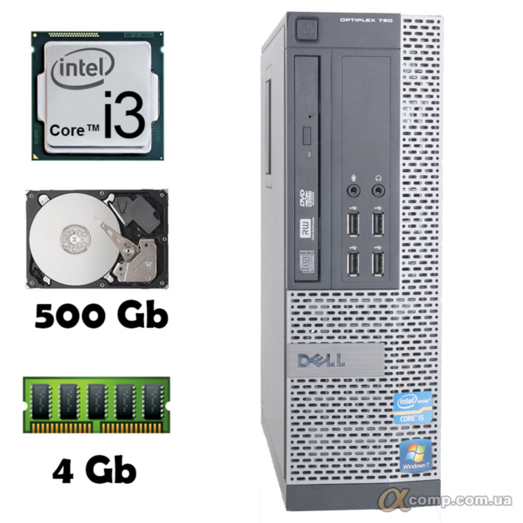 Компьютер Dell 790 (i3-2100/4Gb/500Gb) desktop БУ