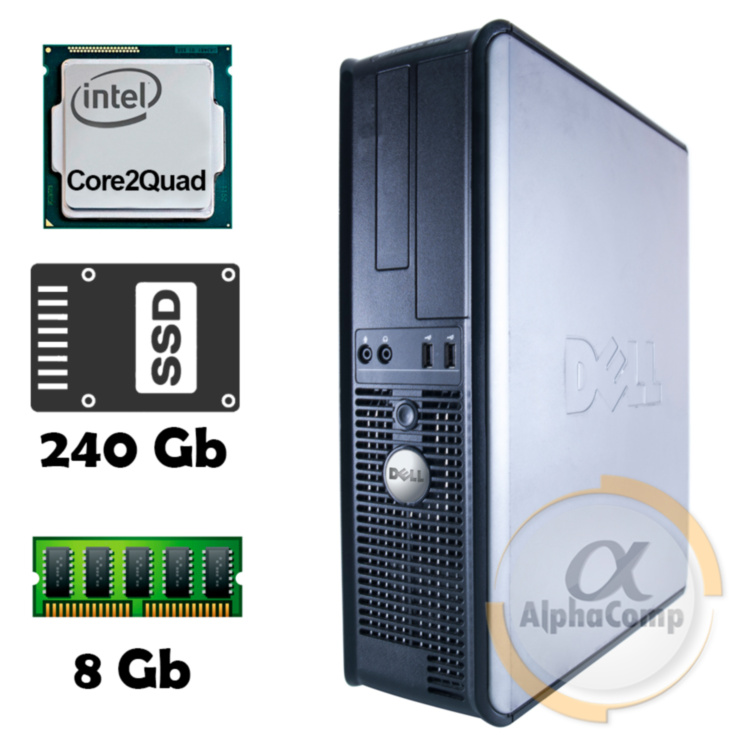 Компьютер Dell 380 (Core2Quad Q9300/8Gb/ssd 240Gb) БУ