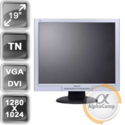 Монитор 19" Philips 190S8FS/00 (5:4/VGA/DVI) class B БУ