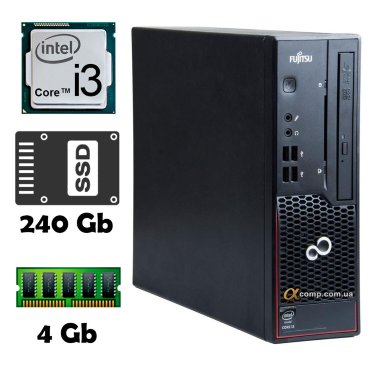 Компьютер Fujitsu C700 (i3-2100/4Gb/ssd 240Gb) usff БУ