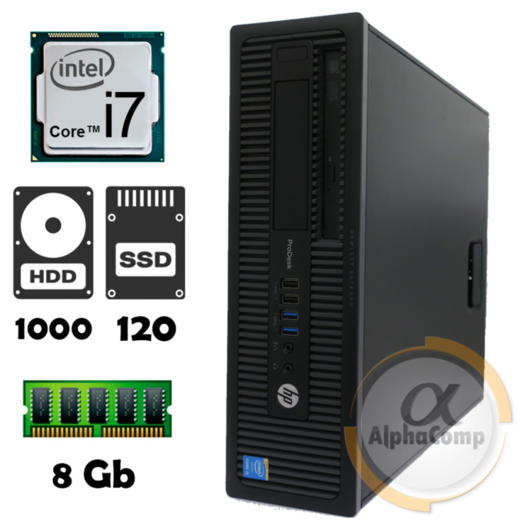 Компьютер HP EliteDesk 800 G1 SFF (i7 4770S • 8Gb • 1Tb • ssd 120Gb) БУ