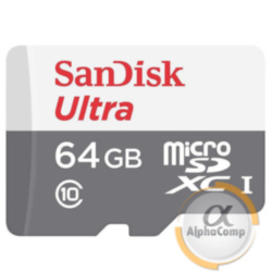 Карта памяти microSDXC 64Gb SanDisk Ultra (class 10) UHS-I (SDSQUNB-064G-GN3MN)