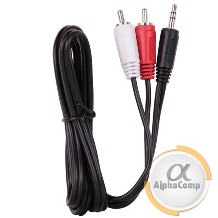 Аудіо кабель mini-Jack (3.5 mm) - 2 x RCA (male-male) 3м