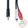 Аудіо кабель mini-Jack (3.5 mm) - 2 x RCA (male-male) 3м