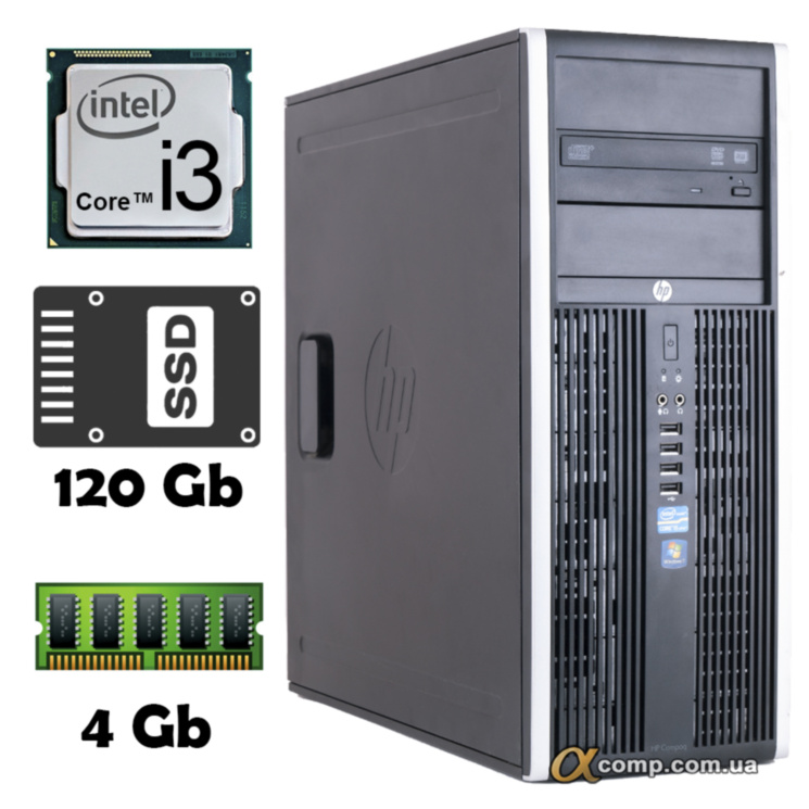 Компьютер HP 8200 Pro (i3-2100/4Gb/ssd 120Gb) Tower БУ