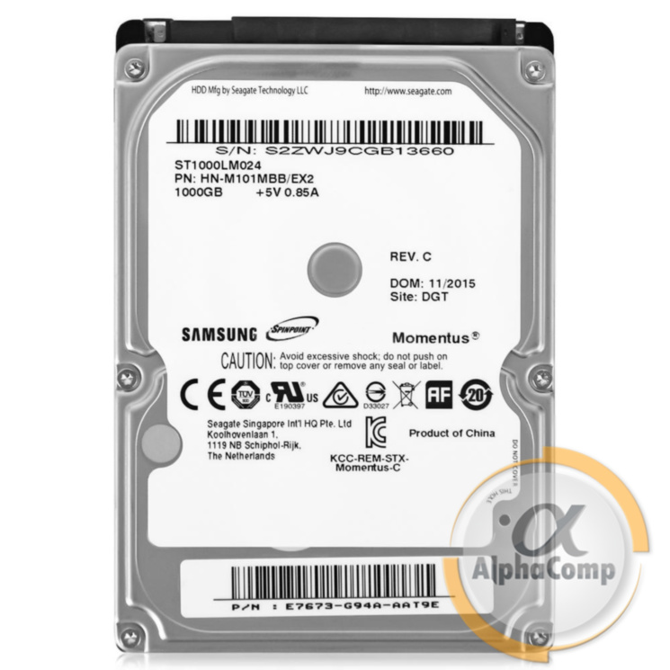 Жесткий диск 2.5" 1Tb Seagate/Samsung ST1000LM024 (8Mb • 5400 • SATAII) БУ