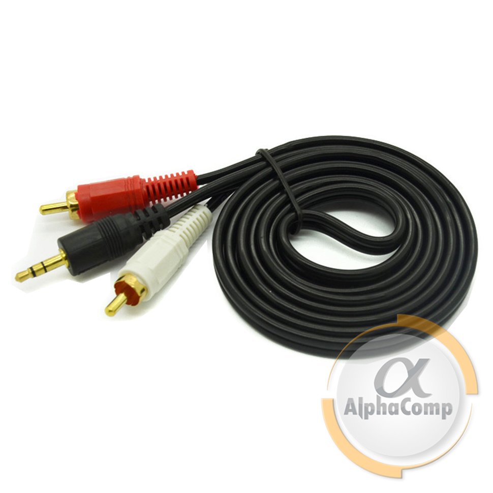 Аудио кабель miniJack (3.5 mm) 2 x RCA (malemale) 5м купить в