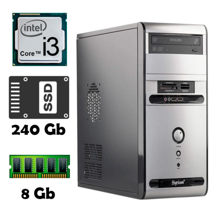 AlphaPC (i3 3210 • 8Gb • ssd 240Gb) R3-T001