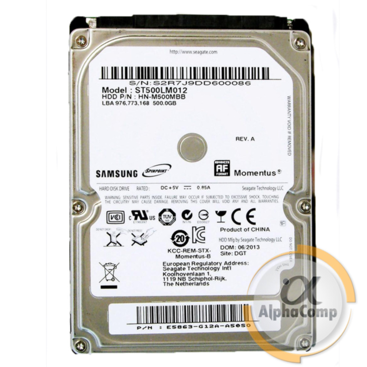 Жесткий диск 2.5" 500Gb Samsung ST500LM012 (8Mb • 5400 • SATAII) БУ