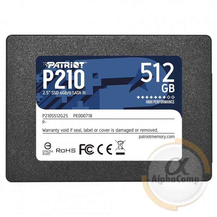 Накопичувач SSD 2.5" 512gb Patriot P210 P210S512G25