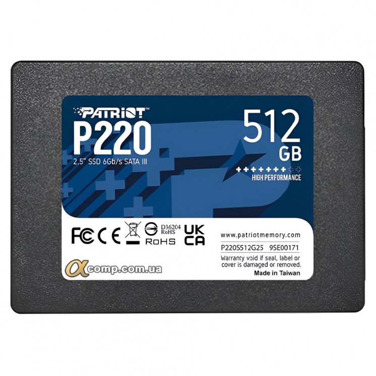 Накопичувач SSD 2.5" 512Gb Patriot (P220S512G25)