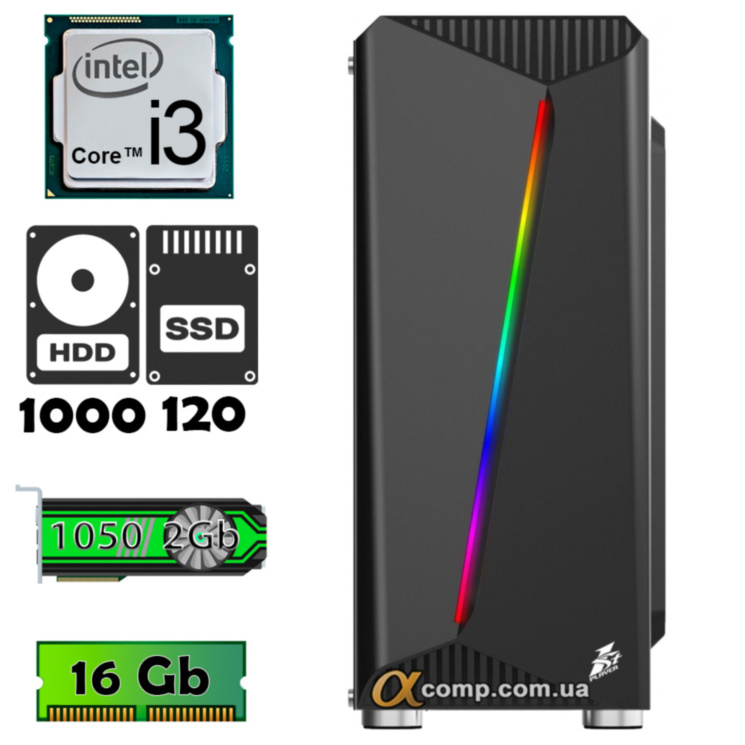 Компьютер AlphaPC P8102 (i3-8100/1050 2Gb/16Gb/ssd 120Gb/1Tb) renew