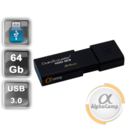 USB Flash 64GB KINGSTON DataTraveler 100 Generation 3 USB3.0 (DT100G3/64GB) Black
