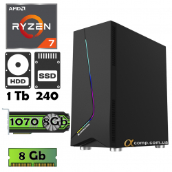 AlphaPC (Ryzen 7 1700 • GTX1070 • 16gb • 1Tb • ssd 240Gb) ARG1-T202