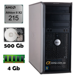 Компьютер Dell 580 (AMD Athlon II X2 215/4Gb/500Gb) БУ