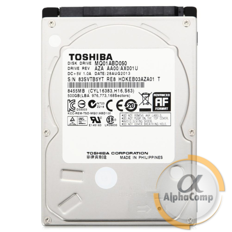 Жесткий диск 2.5" 500Gb Toshiba MQ01ABD050 (8Mb • 5400 • SATA2) БУ