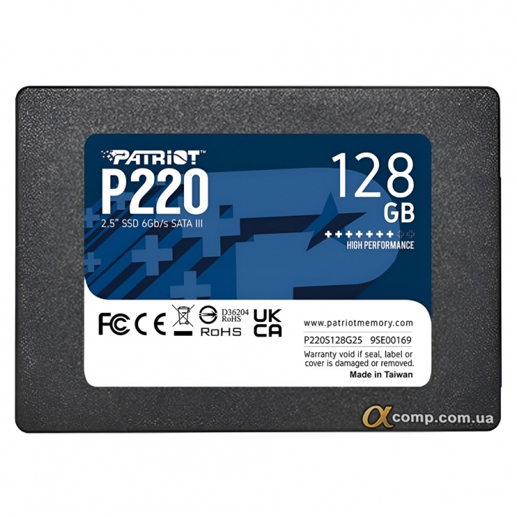 Накопитель SSD 2.5" 128Gb Patriot P220 (P220S128G25)