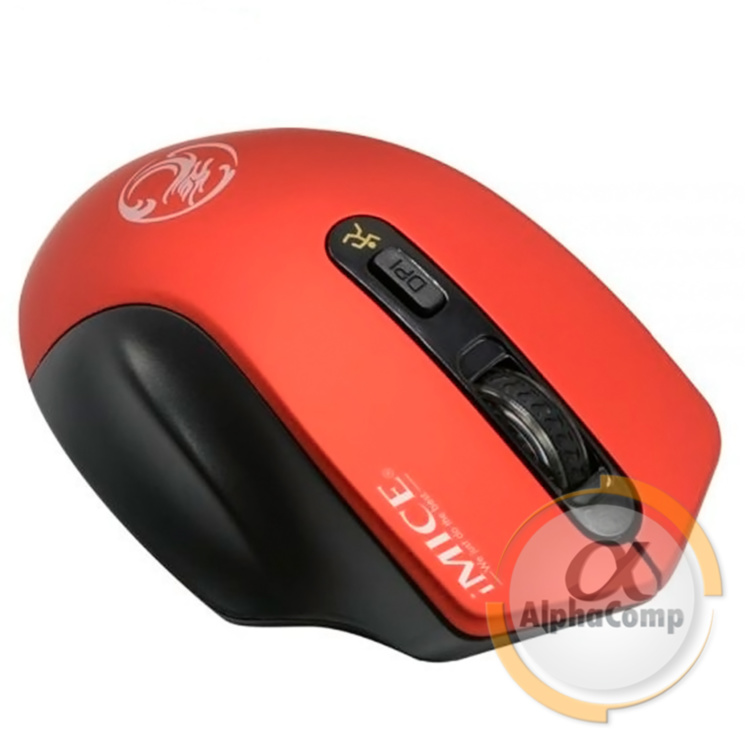 Мышь USB Wireless 2.4GHz iMice Ergo 2000dpi red (silent)