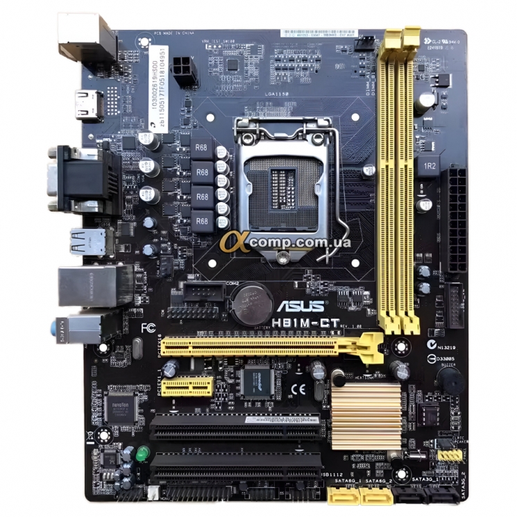 Материнская плата Asus H81M-CT (1150 • H81 • 2×DDR3) БУ