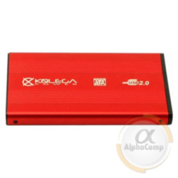 Карман для HDD 2.5" USB 2.0 Dynamode красный (металлический)