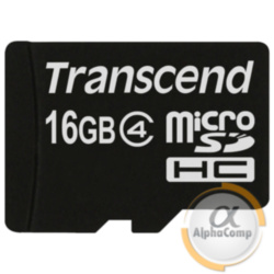 карта памяти microSD 16Gb Transcend class 4 (TS16GUSDC4)