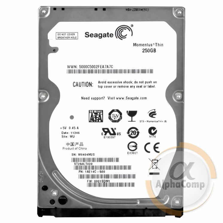 Жорсткий диск 2.5" 250Gb Seagate ST250LT020 (16Mb • 5400 • SATA2) БВ