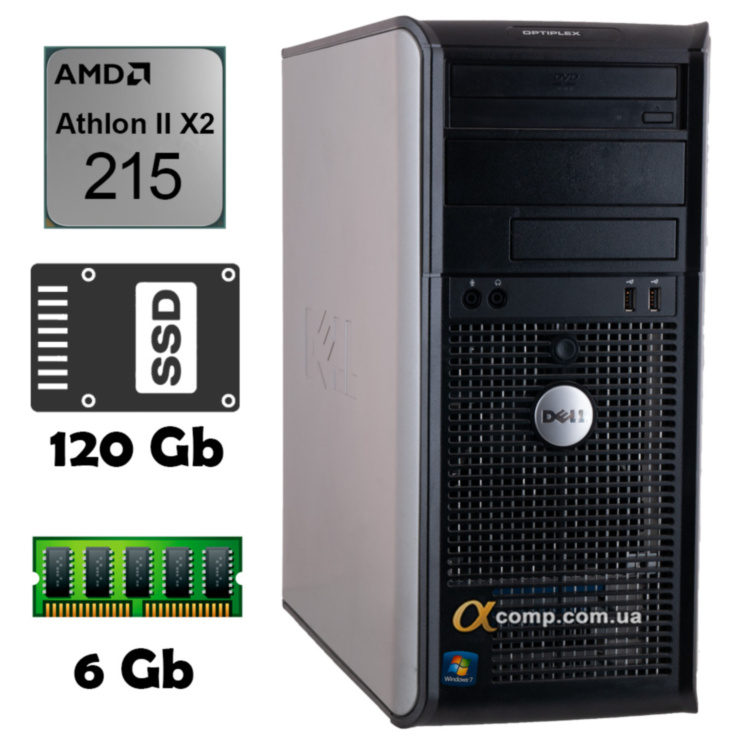 Компьютер Dell 580 (AMD Athlon II X2 215/6Gb/ssd 120Gb) БУ