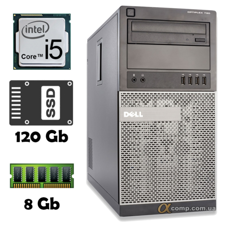 Компьютер Dell 790 (i5-2300/8Gb/ssd 120Gb) Tower БУ