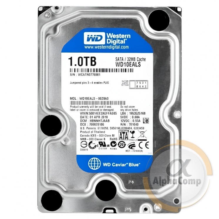 Жорсткий диск 3.5" 1Tb WD WD10EALS (32Mb • 7200 • SATA2) БВ